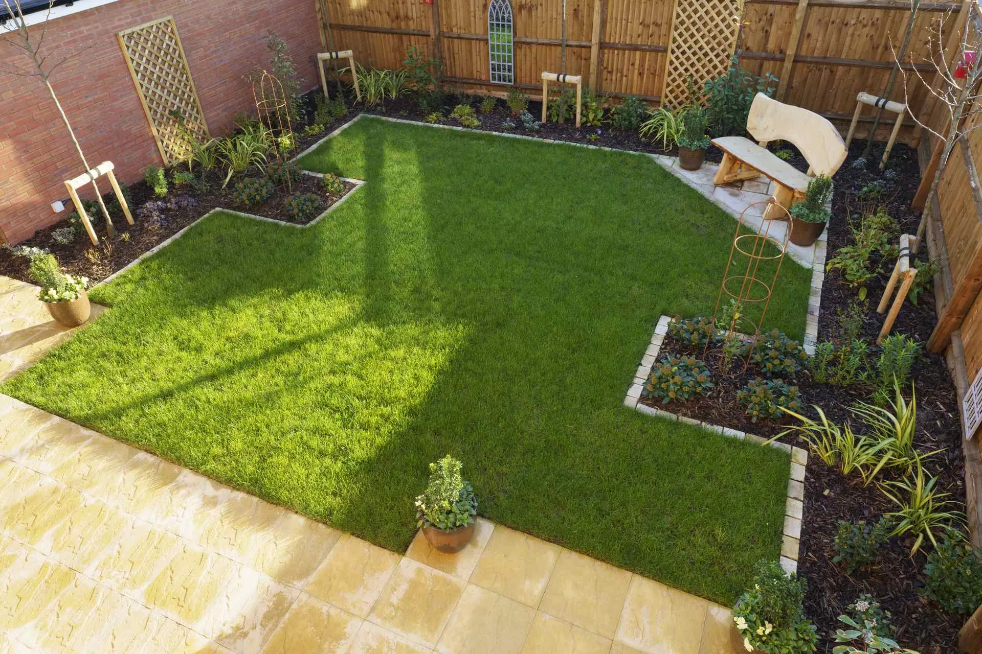 Landscaping project with paving and planting